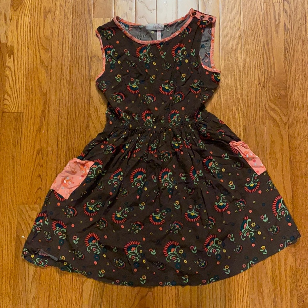 Matilda Jane 435 brown dress w print